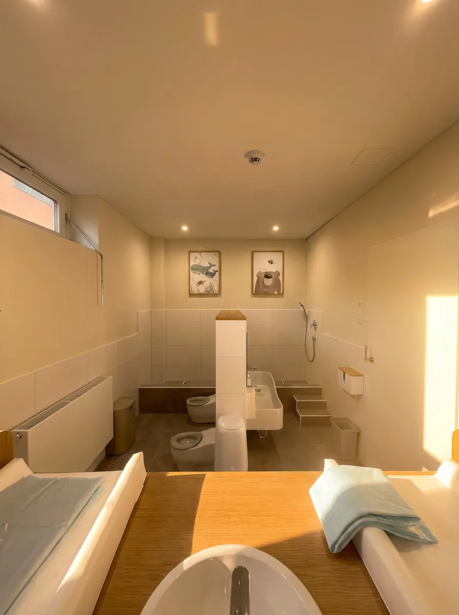 Kindgerechtes Badezimmer in der Krippe Hamburg Poppenbüttel